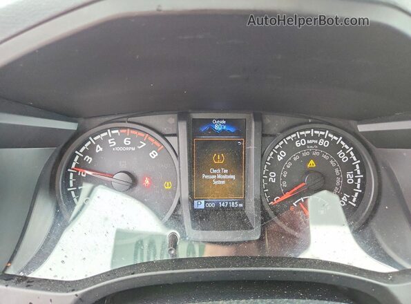 5TFRX5GN2KX144340 2019 TOYOTA TACOMA White Instrument cluster view