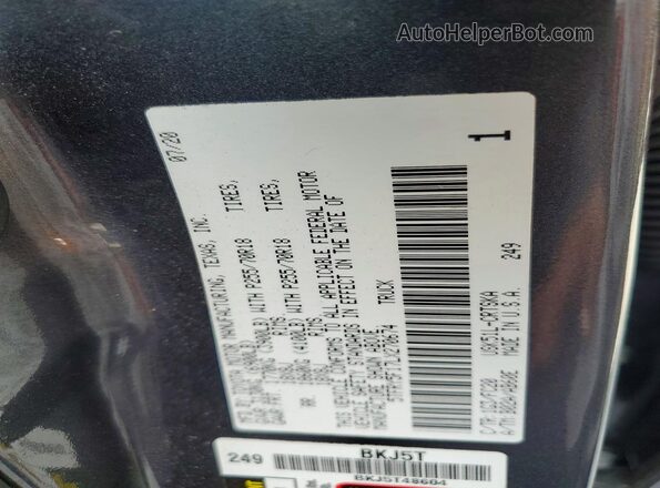5TFRY5F17LX270674 2020 TOYOTA TUNDRA Gray VIN კოდის სტიკერის ხედი