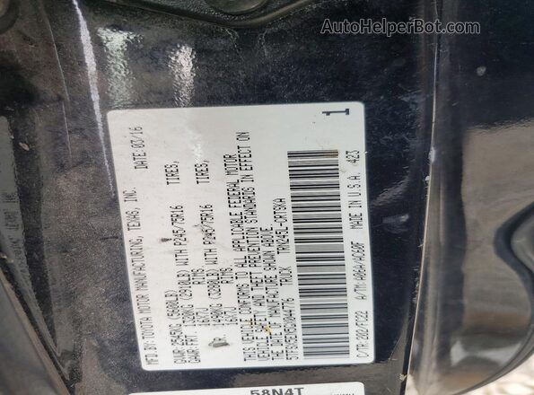 5TFSX5EN5GX044776 2016 TOYOTA TACOMA Black Շարժիչի բաժամունքի տեսք
