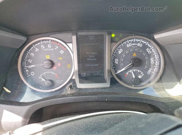 5TFSZ5AN0KX178832 2019 TOYOTA TACOMA White Вид щитка приладів