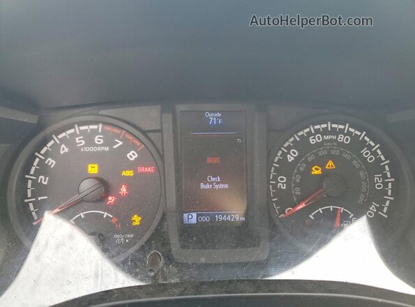 5TFSZ5AN5KX193407 2019 TOYOTA TACOMA White Widok zestawu wskaźników
