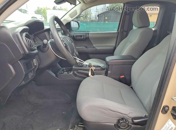 5TFSZ5AN9KX165741 2019 TOYOTA TACOMA Tan Widok wnętrza z przodu
