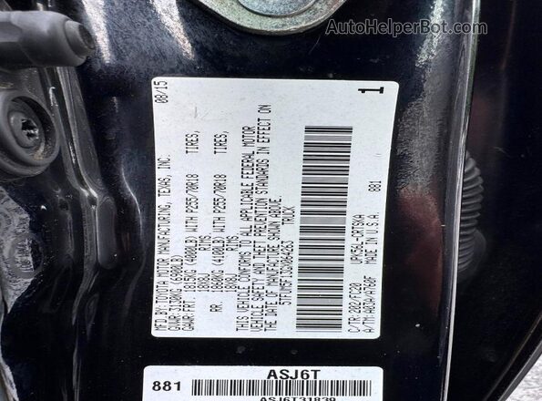 5TFUM5F13GX064263 2016 TOYOTA TUNDRA Черный Вид подкапотного пространства