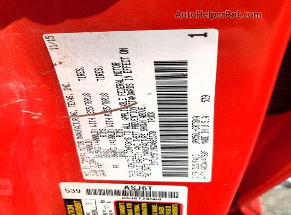 5TFUM5F19GX065370 2016 TOYOTA TUNDRA Red Vista del compartimento del motor