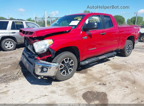 5TFUW5F10GX526093 2016 TOYOTA TUNDRA Red წინა მარცხენა ხედი სამი მეოთხედიდან