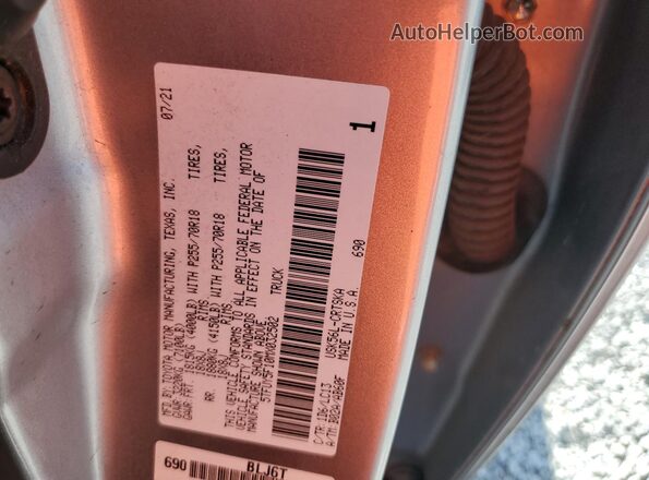 5TFUY5F10MX032502 2021 TOYOTA TUNDRA Silver 