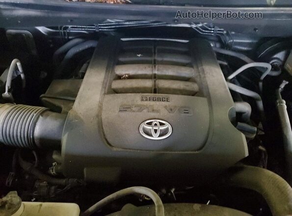 5TFUY5F14LX938649 2020 TOYOTA TUNDRA Black Widok wnętrza z tyłu