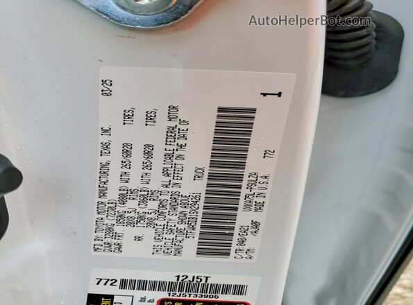 5TFWA5DB1SX294261 2025 TOYOTA TUNDRA White Engine compartment view