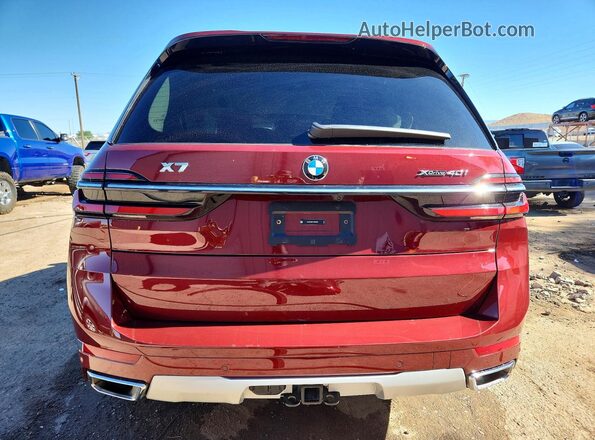 5UX23EM01T9030503 2026 BMW X7 Burgundy Vista trasera