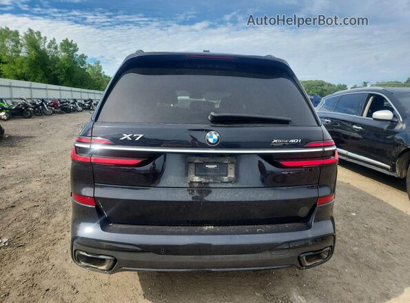 5UX23EM0XP9P90399 2023 BMW X7 Black Widok z tyłu