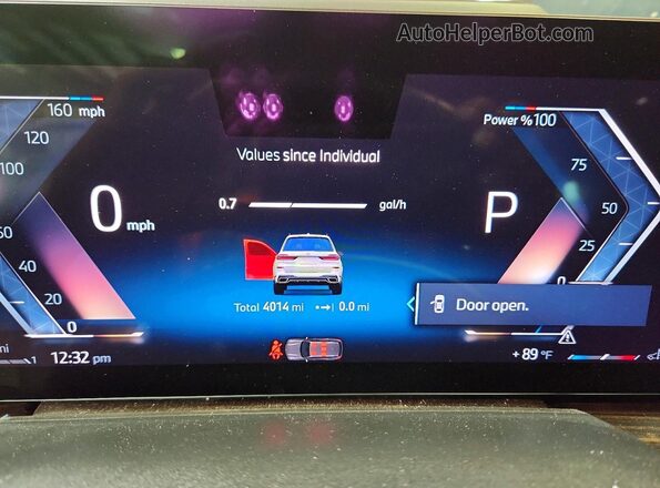 5UX23EM0XR9S58315 2024 BMW X7 White Вид щитка приладів