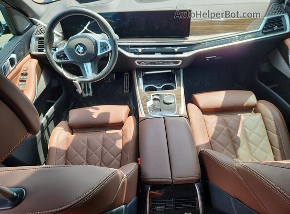5UX23EU00R9V37417 2024 BMW X5 Blue წინა პანელის ხედი