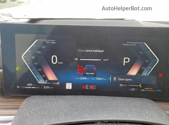 5UX23EU02R9V32428 2024 BMW X5 Black Instrument cluster view