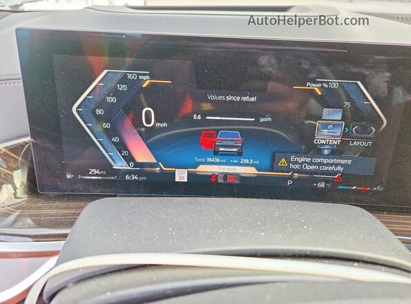 5UX23EU06R9S33072 2024 BMW X5 Silver Widok zestawu wskaźników