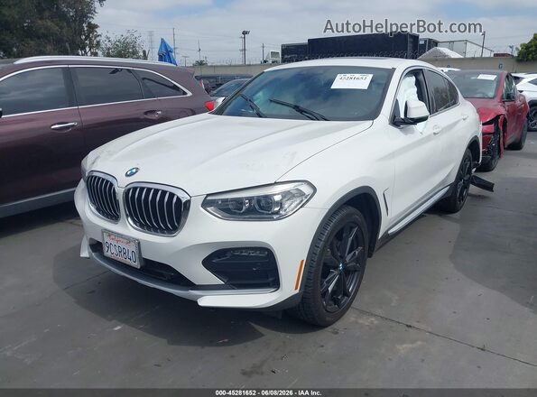 5UX2V1C02LLE67985 2020 BMW X4 White Առջևի ձախ երեք քառորդ տեսարան