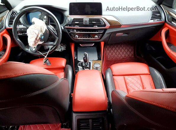 5UX2V1C08L9D03752 2020 BMW X4 Black Вид панелі приладів
