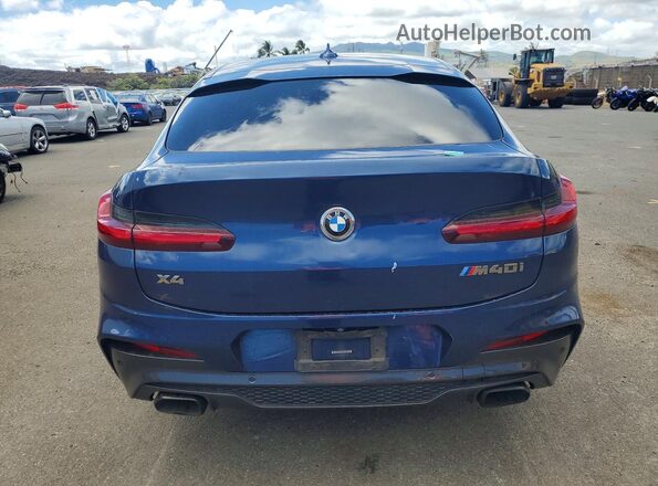 5UX2V5C01L9C26357 2020 BMW X4 Blue Հետևի տեսք