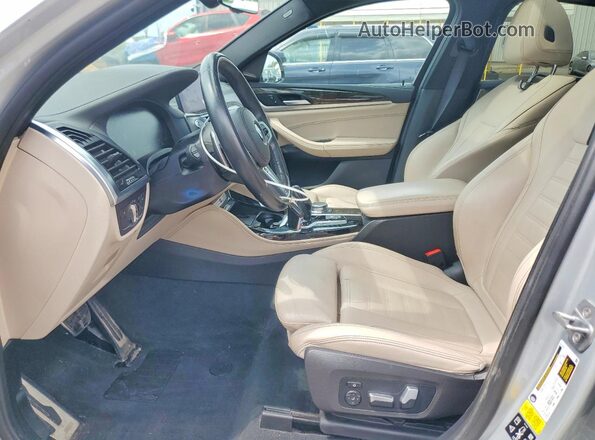 5UX2V5C02L9D17184 2020 BMW X4 Gray Вид салону спереду
