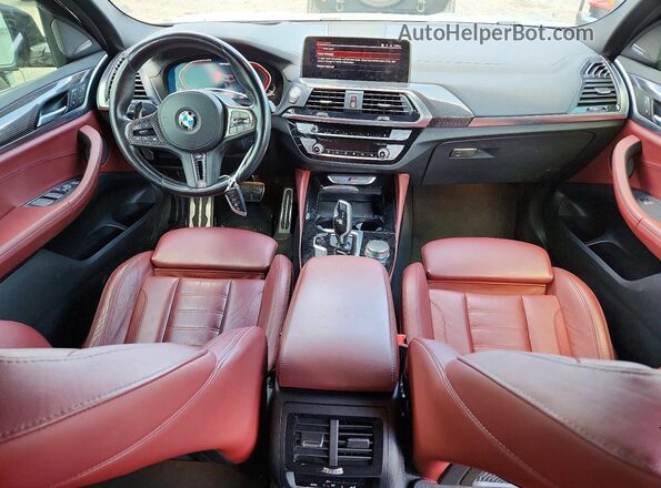 5UX2V5C04M9F00670 2021 BMW X4 Gray Առջևի վահանակի տեսք