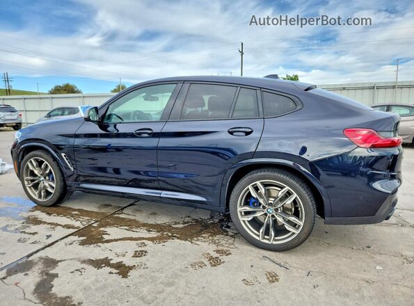 5UX2V5C05L9D65049 2020 BMW X4 Blue Trasero izquierdo