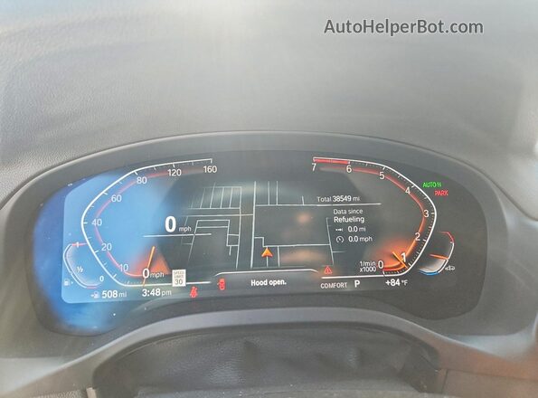 5UX33DT03R9W97548 2024 BMW X4 Black Вид щитка приладів