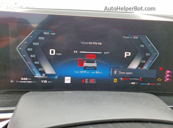 5UX33EM02S9Z88326 2025 BMW X7 White Widok zestawu wskaźników