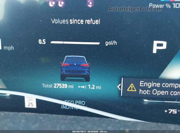 5UX33EU04S9X45116 2025 BMW X5 Синий Вид задних сидений