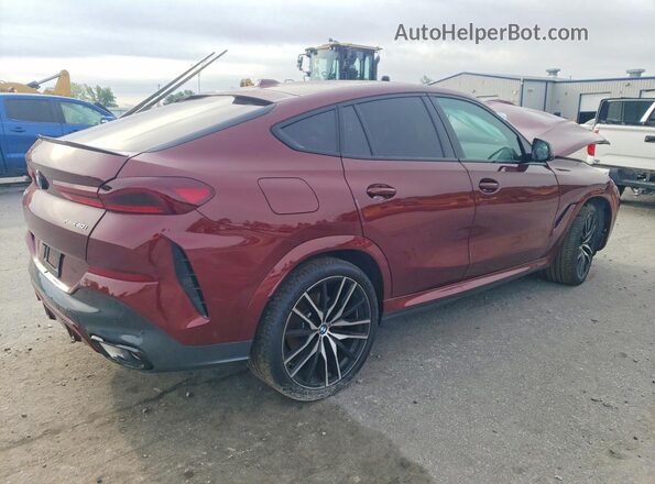 5UX33EX08T9056189 2026 BMW X6 Burgundy Задня права чверть