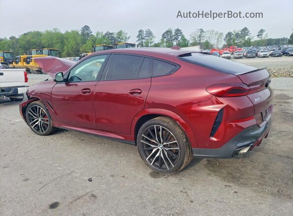 5UX33EX08T9056189 2026 BMW X6 Burgundy Задня ліва чверть