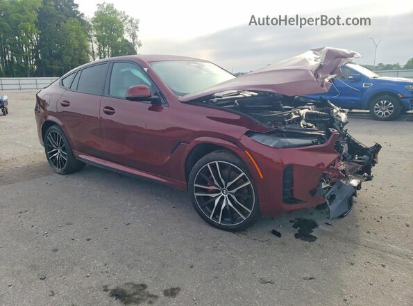 5UX33EX08T9056189 2026 BMW X6 Burgundy Передня права чверть