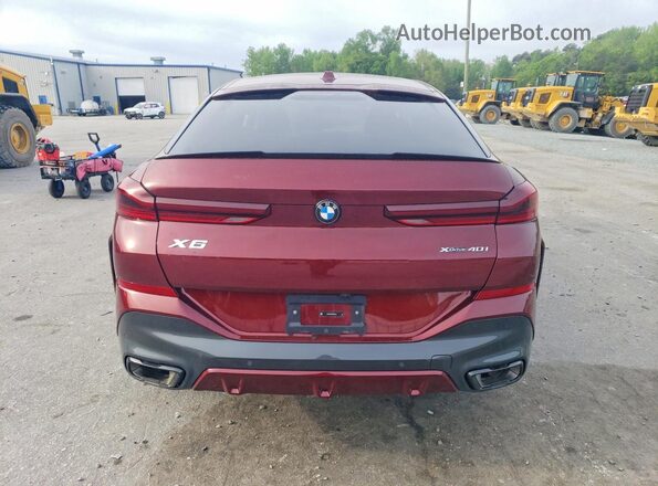 5UX33EX08T9056189 2026 BMW X6 Burgundy Вид ззаду