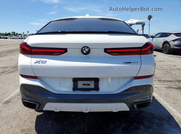 5UX33EX0XR9U75055 2024 BMW X6 White Вид ззаду