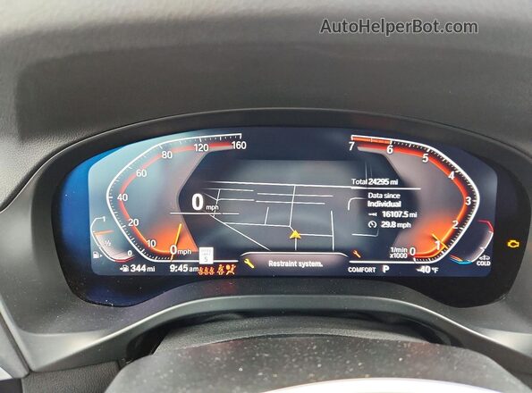 5UX43DP00P9S06297 2023 BMW X3 Charcoal Instrument cluster view