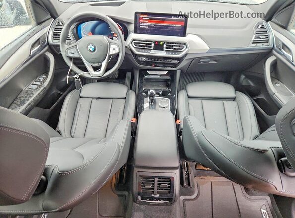 5UX43DP00P9S06297 2023 BMW X3 Charcoal Dashboard view
