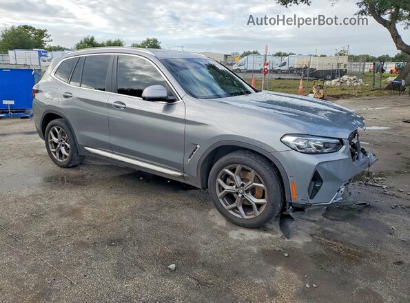 5UX43DP02R9X00583 2024 BMW X3 Серый Передняя правая четверть