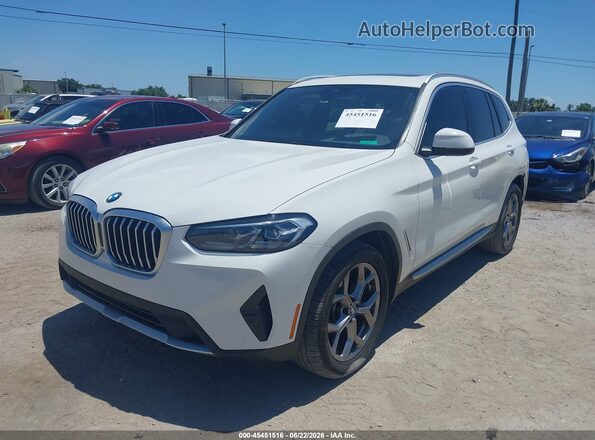 5UX43DP03N9K67205 2022 BMW X3 White Przód lewy