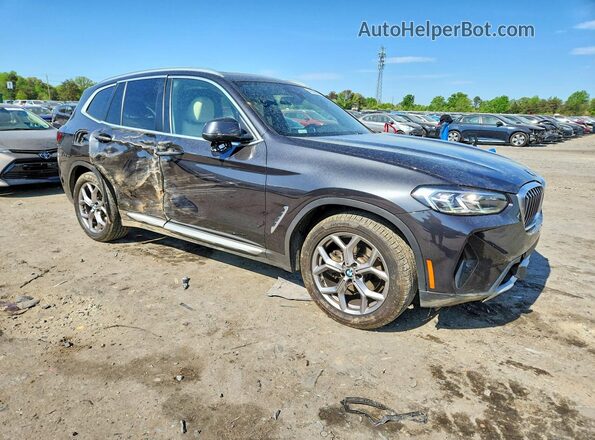 5UX43DP03N9L74996 2022 BMW X3 Black Front right