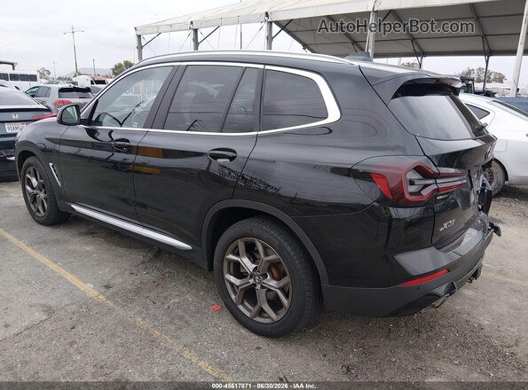 5UX43DP03N9M66030 2022 BMW X3 Черный Задняя левая четверть