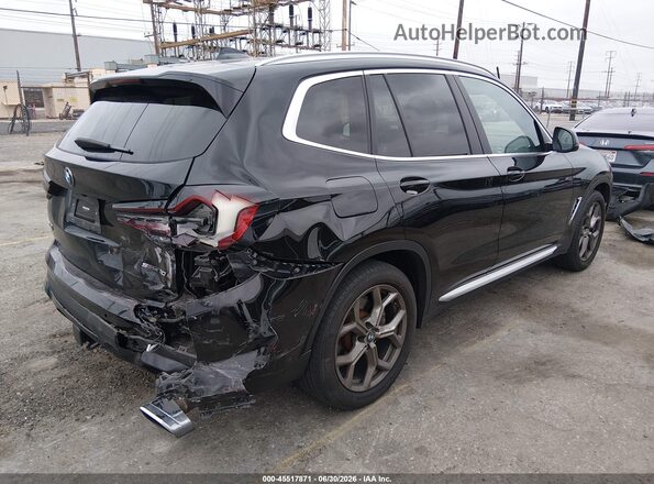 5UX43DP03N9M66030 2022 BMW X3 Черный Задняя правая четверть