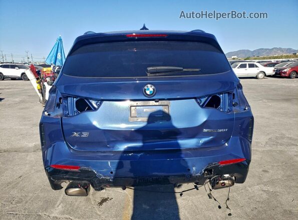 5UX43DP03R9V70314 2024 BMW X3 Blue Vista trasera