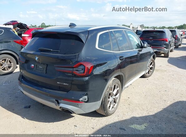 5UX43DP04N9M44473 2022 BMW X3 Black Trasero derecho