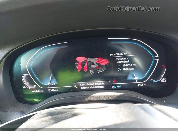 5UX43DP04N9M44473 2022 BMW X3 Black Vista de los asientos traseros