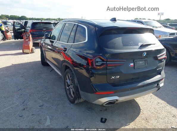 5UX43DP04N9M44473 2022 BMW X3 Black Trasero izquierdo