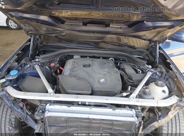 5UX43DP04N9M92345 2022 BMW X3 Blue Հետևի տեսք