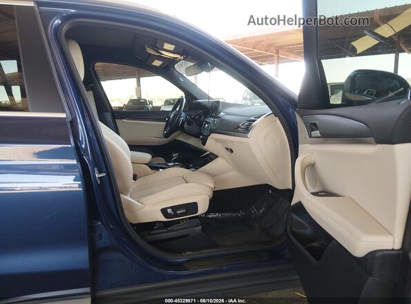 5UX43DP04N9M92345 2022 BMW X3 Blue Սալոնի դիմացի տեսք
