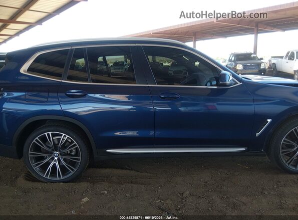 5UX43DP04N9M92345 2022 BMW X3 Blue Սալոնի հետևի տեսք
