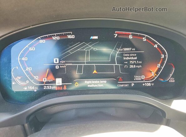 5UX43DP04P9S81519 2023 BMW X3 Black Instrument cluster view