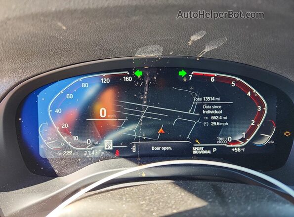 5UX43DP04R9T66332 2024 BMW X3 Red Вид щитка приладів