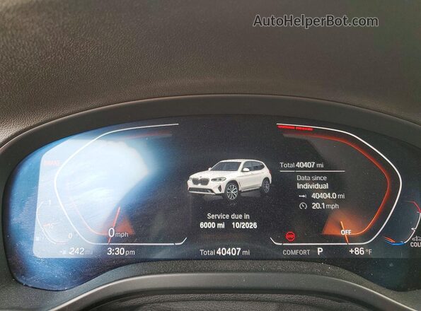5UX43DP05N9K48087 2022 BMW X3 Белый 