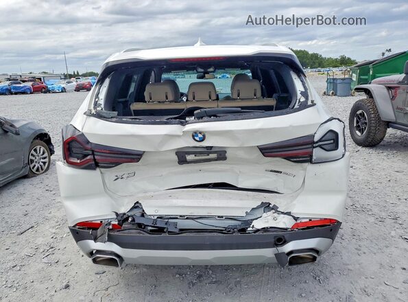 5UX43DP05P9N75575 2023 BMW X3 White უკანა ხედი